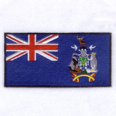 South Georgia and the South Sandwich Islands Flag Machine Embroidery Design