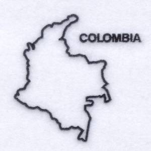 Picture of Country of Colombia Machine Embroidery Design