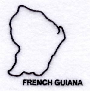 Picture of Country of French Guiana Machine Embroidery Design