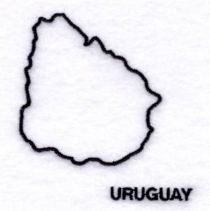 Picture of Country of Uruguay Machine Embroidery Design