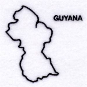 Picture of Country of Guyana Machine Embroidery Design