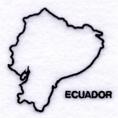 Country of Ecuador Machine Embroidery Design