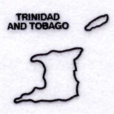 Country of Trinidad and Tobago Machine Embroidery Design