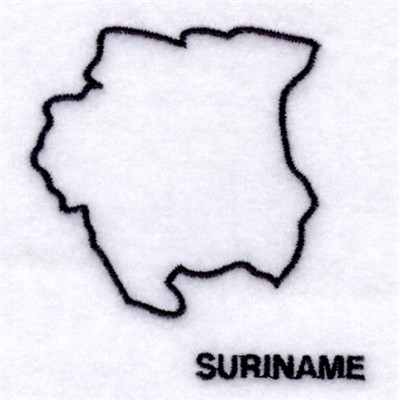 Country of Suriname Machine Embroidery Design