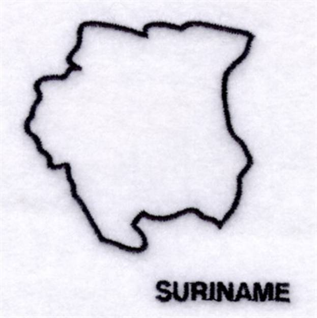 Picture of Country of Suriname Machine Embroidery Design