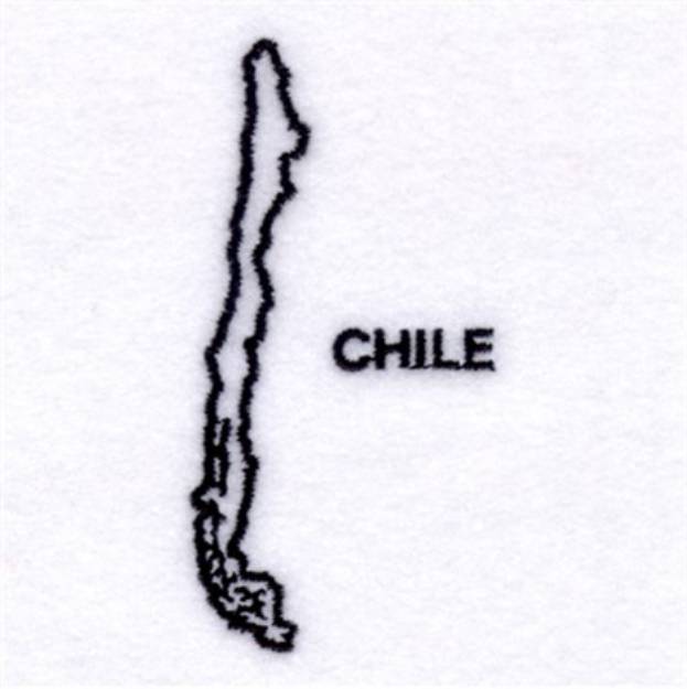 Picture of Country of Chile Machine Embroidery Design