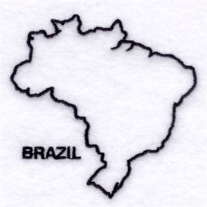 Picture of Country of Brazil Machine Embroidery Design