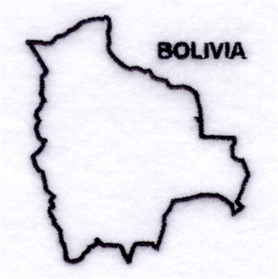 Country of Bolivia Machine Embroidery Design