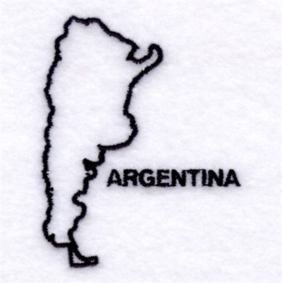 Country of Argentina Machine Embroidery Design