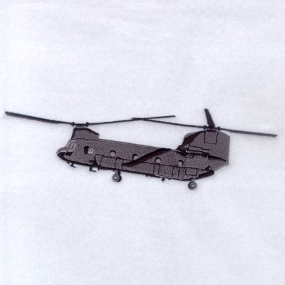 Dual Rotary Helicopter Machine Embroidery Design