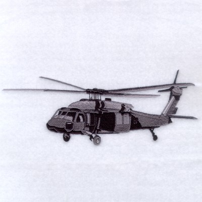 Utility Helicopter Machine Embroidery Design