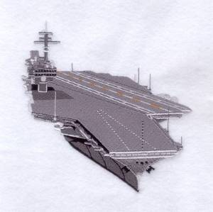 Picture of Aircraft Carrier Machine Embroidery Design