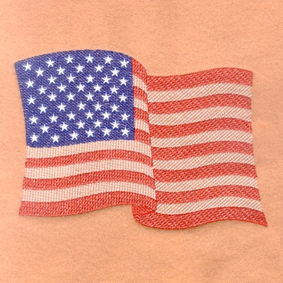 Waving American Flag Machine Embroidery Design