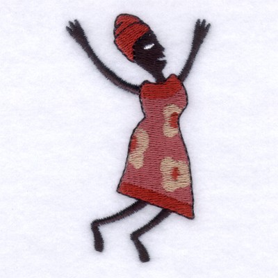 African Dancer #1 Machine Embroidery Design