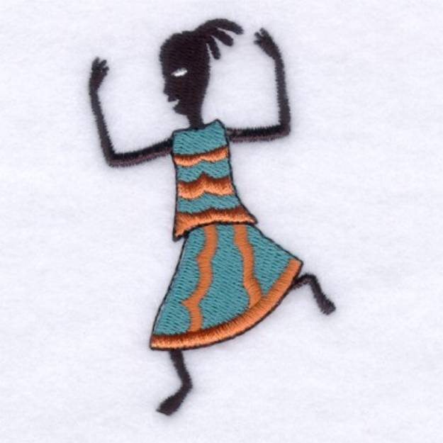 Picture of African Dancer #2 Machine Embroidery Design