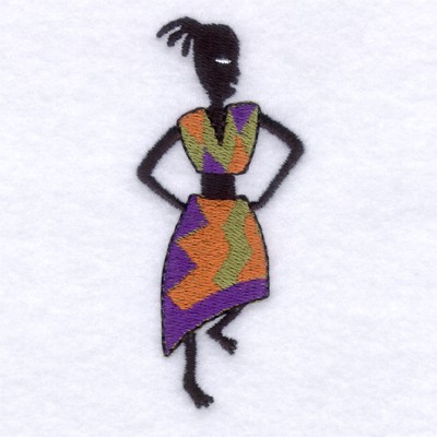 African Dancer #3 Machine Embroidery Design