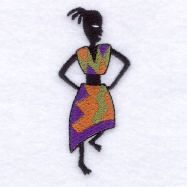 Picture of African Dancer #3 Machine Embroidery Design