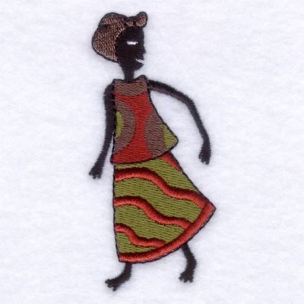 Picture of African Dancer #4 Machine Embroidery Design