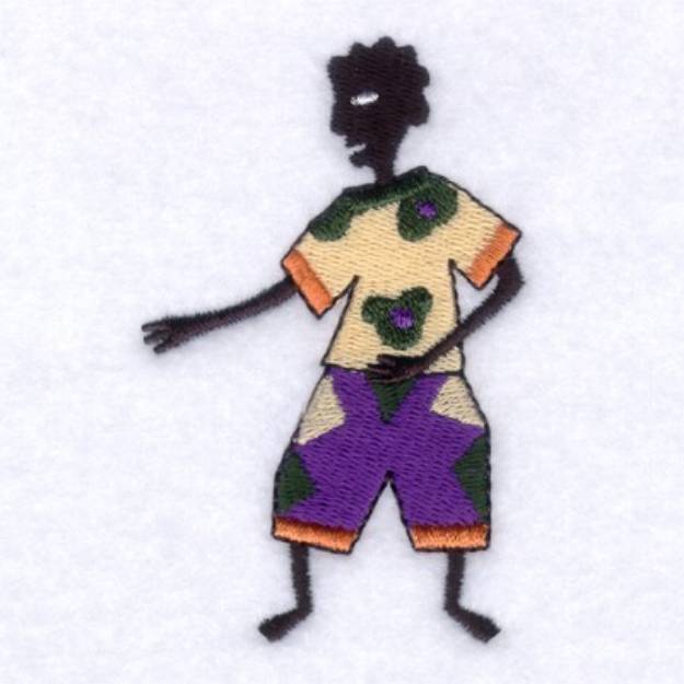 Picture of African Dancer #6 Machine Embroidery Design