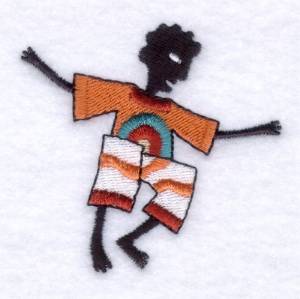 Picture of African Dancer #7 Machine Embroidery Design