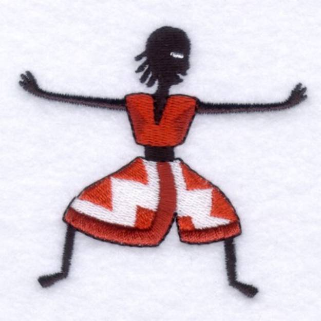 Picture of African Dancer #8 Machine Embroidery Design