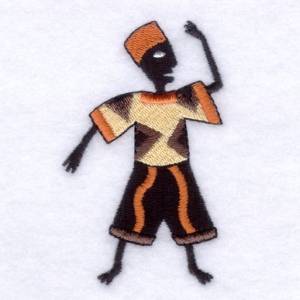 Picture of African Dancer #9 Machine Embroidery Design