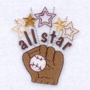 Picture of Baseball All Star Machine Embroidery Design