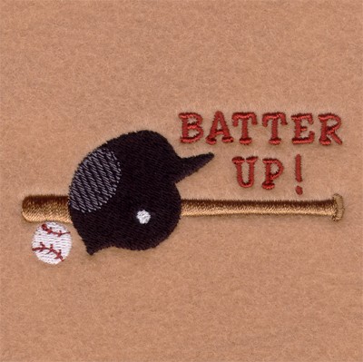 Baseball Batter Up Machine Embroidery Design