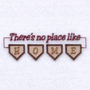 Picture of No Place Like Home Plate Machine Embroidery Design