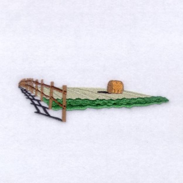 Picture of Hay Field Scenery Machine Embroidery Design