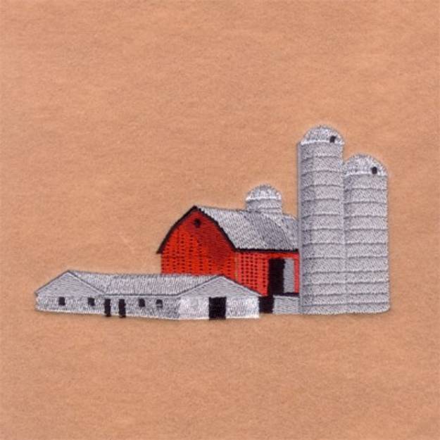 Picture of Barn Farm Scenery Machine Embroidery Design