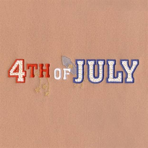 Picture of 4th of July Applique Machine Embroidery Design