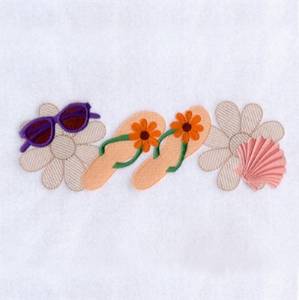 Picture of Flip Flop Long Machine Embroidery Design