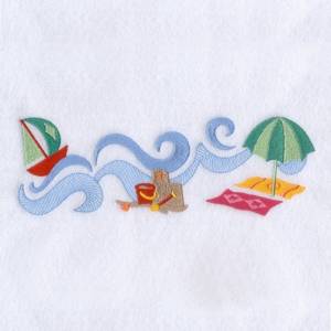 Picture of Beach Front Machine Embroidery Design