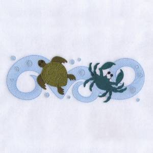 Picture of Turtle and Crab Machine Embroidery Design
