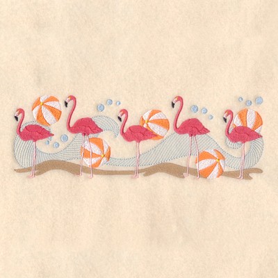 Flamingo Long Machine Embroidery Design