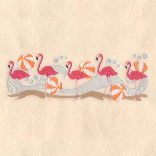 Picture of Flamingo Long Machine Embroidery Design
