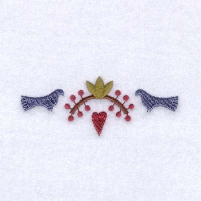 Bird Folk Art Machine Embroidery Design