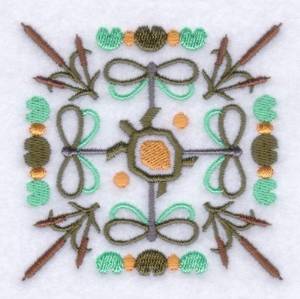 Picture of Turtle Folk Square Machine Embroidery Design