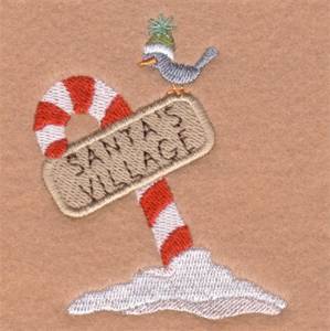 Picture of Santas Village Sign Machine Embroidery Design