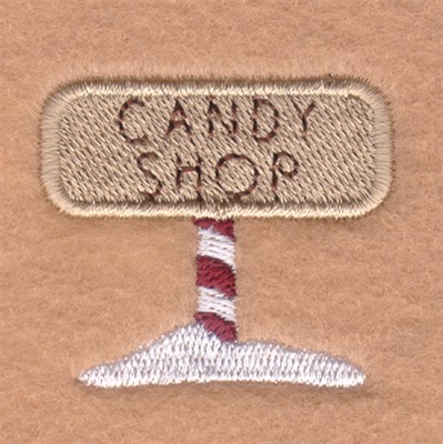 Candy Shop Sign Machine Embroidery Design