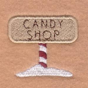 Picture of Candy Shop Sign Machine Embroidery Design
