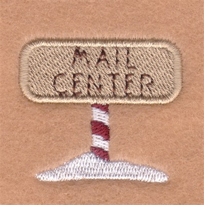 Mail Center Sign Machine Embroidery Design