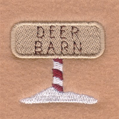 Deer Barn Sign Machine Embroidery Design