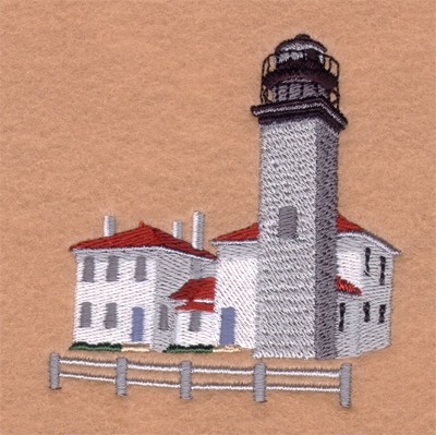 Beavertail Lighthouse Machine Embroidery Design