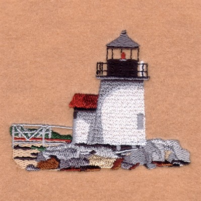 Brandt Point Lighthouse Machine Embroidery Design
