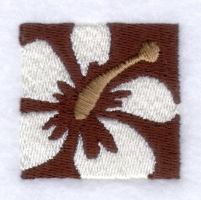 Tiki Hibiscus Machine Embroidery Design