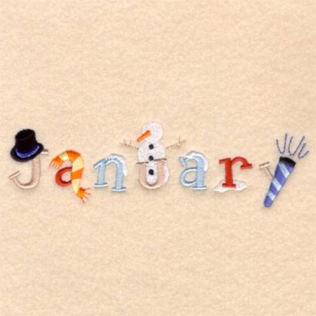 Picture of January Decorative Machine Embroidery Design