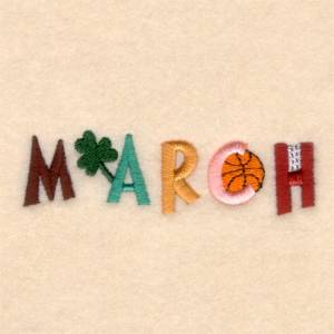 Picture of March Decorative Machine Embroidery Design