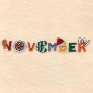 Picture of November Decorative Machine Embroidery Design